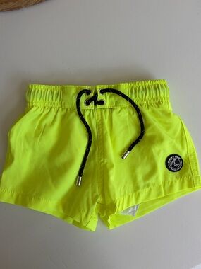 Binky Bro Infant boy Neon Yellow Swim Shorts with Drawstring